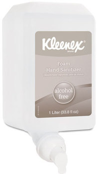 Kleenex® Alcohol-Free Foam Hand Sanitizer,  1,000 ml, Clear, 6/Carton