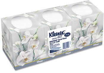 Kleenex® White Facial Tissue,  2-Ply, Pop-Up Box, 3 Boxes/Pack, 12 Packs/Carton