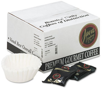 Distant Lands Coffee Coffee,  1.5oz Packs, French Roast, 42/Carton