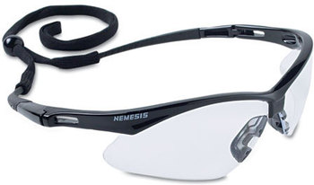 Jackson Safety* Nemesis Safety Eyewear,  Black Frame, Clear Lens