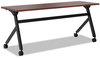 A Picture of product BSX-BMPT6024PC basyx® Multipurpose Table Flip Base Table,  60w x 24d x 29 3/8h, Chestnut