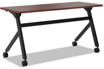 basyx® Multipurpose Table Flip Base Table,  60w x 24d x 29 3/8h, Chestnut