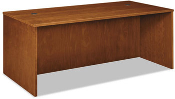 basyx® BW Veneer Series Rectangle Top Desk Shell,  72w x 36w x 29h, Bourbon Cherry