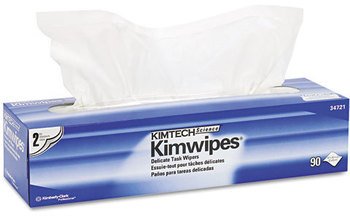 Kimtech* KIMWIPES* Delicate Task Wiper,  Tissue, 14 7/10 x 16 3/5, 90/Box, 15 Boxes/Carton