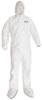 A Picture of product KCC-44334 KleenGuard™ A40 Liquid and Particle Protection Coveralls with Elastic Cuff & Ankle, Hood, Boots, and Front Zipper. 2X-Large. White. 25/Carton.