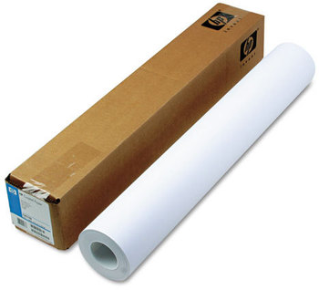 HP Designjet Large Format Paper for Inkjet Printers,  4.5 mil, 24" x 150 ft, White