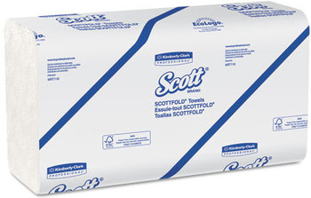 Scott® Folded Paper Towels,  9.1 x 12 2/5, White, 175 Towels/Pack, 25 Packs/Carton