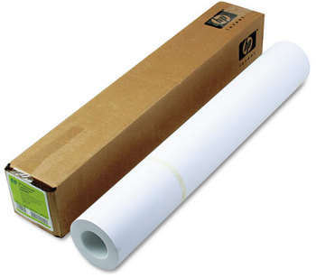 HP Designjet Large Format Paper for Inkjet Printers,  6.6 mil, 24" x 100 ft, White