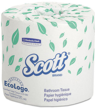Scott® Standard Roll Bathroom Tissue,  1-Ply, 1210 Sheets/Roll, 80 Rolls/Carton