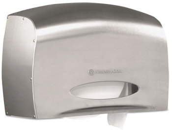 Kimberly-Clark Professional* Coreless JRT Jr. Bath Tissue Dispenser,  EZ Load, 6x9.8x14.3, Stainless Steel