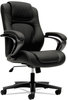 A Picture of product BSX-VL402EN11 HON® HVL402 Series Executive High-Back Chair Supports Up to 250 lb, 17" 21" Seat Height, Black Seat/Back, Iron Gray Base
