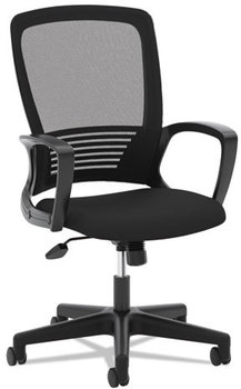HON® HVL525 Mesh High-Back Task Chair Supports Up to 250 lb, 17" 22" Seat Height, Black