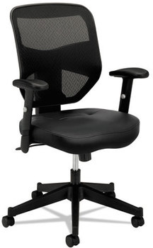 HON® VL531 Mesh High-Back Task Chair with Adjustable Arms Supports Up to 250 lb, 18" 22" Seat Height, Black