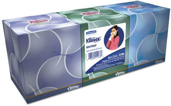 Kleenex® BOUTIQUE* Anti-Viral Facial Tissue,  3-Ply, Pop-Up Box, 55 Sheets/Box, 12 Boxes/Case
