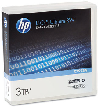 HP 1/2 inch Tape Ultrium™ LTO Data Cartridge,  2775ft, 1.5TB Native/3TB Compressed Capacity