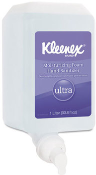 Kleenex® Ultra* Moisturizing Foam Hand Sanitizer,  1,000 ml, Clear, 6/Carton