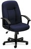 A Picture of product BSX-VL601VA10 HON® HVL601 Series Executive High-Back Chair Supports Up to 250 lb, 17.44" 20.94" Seat Height, Black