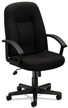 HON® HVL601 Series Executive High-Back Chair Supports Up to 250 lb, 17.44" 20.94" Seat Height, Black