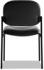 A Picture of product BSX-VL606SB11 HON® VL606 Stacking Guest Chair without Arms Bonded Leather Upholstery, 21.25" x 21" 32.75", Black Seat, Back, Base