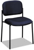 A Picture of product BSX-VL606VA90 HON® VL606 Stacking Guest Chair without Arms Fabric Upholstery, 21.25" x 21" 32.75", Navy Seat, Back, Black Base