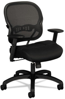 HON® Wave™ Mesh Mid-Back Task Chair Supports Up to 250 lb, 18" 22.25" Seat Height, Black