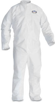 KleenGuard™ A30 Breathable Splash and Particle Protection Coveralls with Elastic Back and Zipper Front. Size X-Large. White. 25/Case.