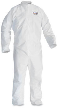 KleenGuard™ A30 Breathable Splash and Particle Protection Coveralls with Elastic Back and Zipper Front. Size 2X-Large. White. 25/Case.