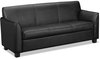 A Picture of product BSX-VL873SB11 HON® Circulate™ Reception Seating Sofa Leather Three-Cushion 73w x 28.75d 32h, Black