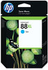 A Picture of product HEW-C9391AN HP C9385AN-C9388AN (HP 88), C9391AN-C9396AN (HP88XL) Ink,  (C9391AN) High Yield Cyan Original Ink Cartridge