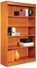 A Picture of product ALE-BCS56036MC Alera® Veneer Square Corner Bookcase Wood Five-Shelf, 35.63w x 11.81d 60h, Medium Cherry