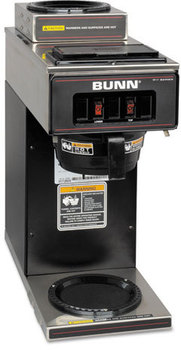 BUNN® VP17-2 Compact Two Burner Pourover Coffee Brewer,  Stainless Steel, Black