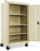 A Picture of product ALE-CM6624PY Alera® Assembled Mobile Storage Cabinet with Adjustable Shelves 36w x 24d 66h, Putty