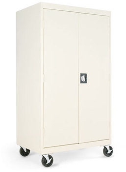 Alera® Assembled Mobile Storage Cabinet with Adjustable Shelves 36w x 24d 66h, Putty