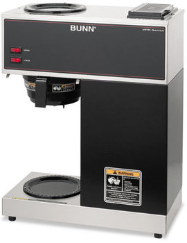 BUNN® VPR Two Burner Pourover Coffee Brewer,  Stainless Steel, Black