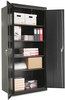 A Picture of product ALE-CM7824BK Alera® Heavy Duty Welded Storage Cabinet Assembled 78" High Heavy-Duty Four Adjustable Shelves, 36w x 24d, Black