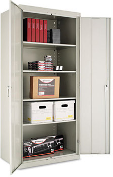 Alera® Heavy Duty Welded Storage Cabinet Assembled 78" High Heavy-Duty Four Adjustable Shelves, 36w x 24d, Light Gray