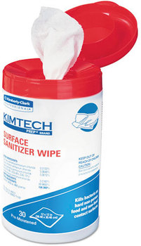 Kimtech* Surface Sanitizer Wipes,  12 x 12, 30 Canisters per Case