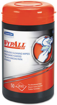 WypAll* Heavy-Duty Waterless Cleaning Wipes,  12 x 12, Green-White, 400/Carton