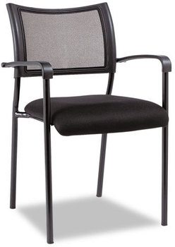 Alera® Eikon Series Stacking Mesh Guest Chair 20.86" x 24.01" 33.07", Black Seat, Back, Base, 2/Carton