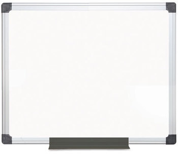 MasterVision® Porcelain Value Dry Erase Board,  24 x 36, White, Aluminum Frame