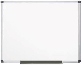 MasterVision® Porcelain Value Dry Erase Board,  48 x 72, White, Aluminum Frame