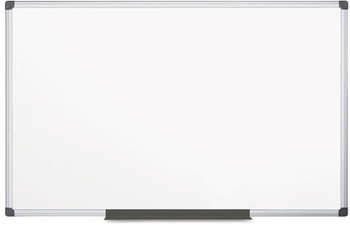 MasterVision® Porcelain Value Dry Erase Board,  48 x 96, White, Aluminum Frame