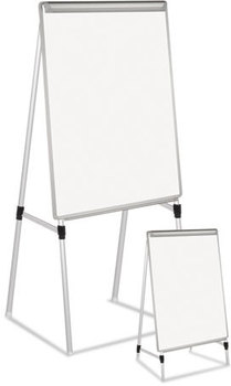 MasterVision® Silver Easy Clean Dry Erase Quad-Pod Presentation Easel,  45" to 79", Silver