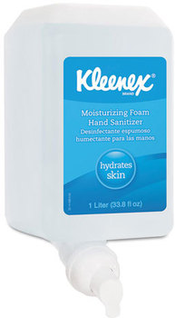 Kleenex® Moisturizing Foam Hand Sanitizer,  1000mL, Clear, 6/Carton