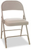 A Picture of product ALE-FC94VY50T Alera® Steel Folding Chair with Two-Brace Support,  Padded Seat, Tan, 4/Carton