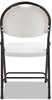 A Picture of product ALE-FR9402 Alera® Molded Resin Folding Chair Supports Up to 225 lb, 18.19" Seat Height, White Back, Dark Gray Base, 4/Carton