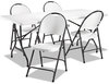 A Picture of product ALE-FR9402 Alera® Molded Resin Folding Chair Supports Up to 225 lb, 18.19" Seat Height, White Back, Dark Gray Base, 4/Carton