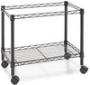 A Picture of product ALE-FW601424BL Alera® Rolling File Cart One-Tier for Side-to-Side Filing, Metal, 1 Shelf, Bin, 24" x 14" 21", Black