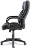 A Picture of product ALE-FZ41LS10B Alera® Fraze Executive High-Back Swivel/Tilt Bonded Leather Chair Series Supports 275 lb, 17.71" to 21.65" Seat Height, Black