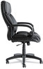 A Picture of product ALE-FZ41LS10B Alera® Fraze Executive High-Back Swivel/Tilt Bonded Leather Chair Series Supports 275 lb, 17.71" to 21.65" Seat Height, Black